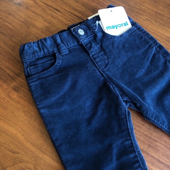 Navy Baby Boy Corduroy Pants by Mayoral - Picture 2 of 5